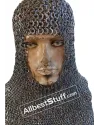 Titanium Chain Mail Coif Flat Riveted 9mm Chainmail Hood image 5