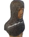 Titanium Chain Mail Coif Flat Riveted 9mm Chainmail Hood image 8