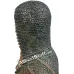 Titanium Chain Mail Coif Flat Riveted Short Length Hood