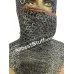 Titanium Chain Mail Coif Flat Riveted Short Length Hood