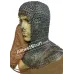 Titanium Chain Mail Coif Flat Riveted Short Length Hood