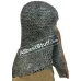 Titanium Chain Mail Coif Flat Riveted Short Length Hood