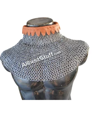 6 in 1 Ring Medieval Chain Mail Collar High Neck