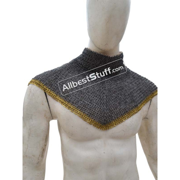 6 in 1 Ring Medieval High Neck Chainmail Collar