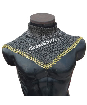 6 in 1 Ring Stainless Steel Chainmail High Neck Collar