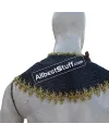 6 mm Medieval Chainmail Collar with Edged Brass Rows image 3