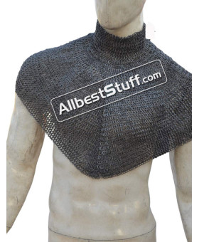 6 MM Mild Steel High Neck Chainmail Collar