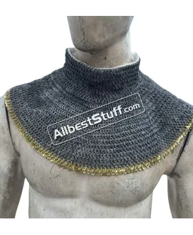 6 mm Round Riveted Solid Rings Chainmaill Gorget