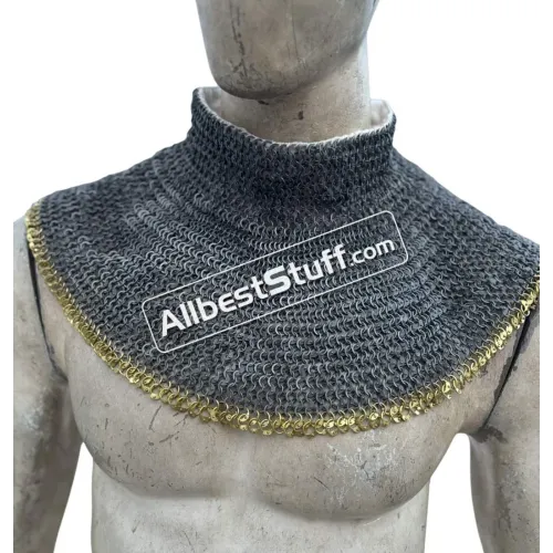6 mm Round Riveted Solid Rings Chainmaill Gorget