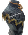 9 MM Full Riveted Flat Dome Riveted Maille Collar Steel image 3