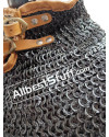 9 MM Full Riveted Flat Dome Riveted Maille Collar Steel image 2