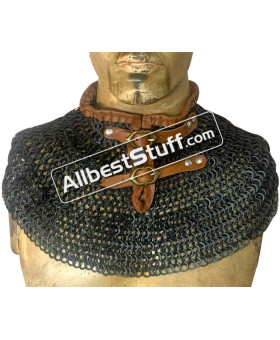 Chain Mail Collar Flat Wedge Riveted Alternating Solid