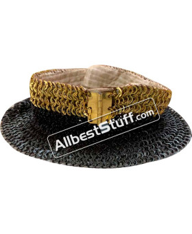 Chain Mail Collar 6 MM High Neck Brass Hinge