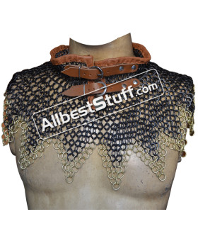 Chain Mail Collar Butted with Alternating Solid Ring