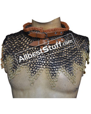 Chain Mail Collar Butted with Alternating Solid Ring