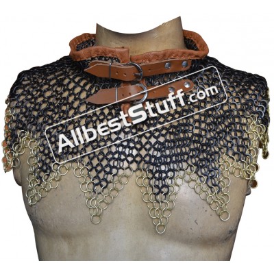 Chain Mail Collar Butted with Alternating Solid Ring