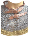 Flat Wedge Riveted Alternating Solid ring Chainmail Collar image 6