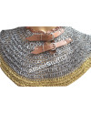 Flat Wedge Riveted Alternating Solid ring Chainmail Collar image 7