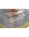 Flat Wedge Riveted Alternating Solid ring Chainmail Collar image 9