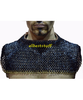 Flat Riveted Solid Chain Mail Collar Small