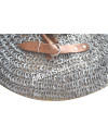 Flat Wedge Riveted Alternating Solid ring Chainmail Collar image 4