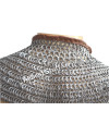 Flat Wedge Riveted Alternating Solid ring Chainmail Collar image 3