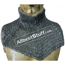 6 in 1 Ring Medieval Chain Mail Collar High Neck