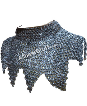 Round Riveted Aluminum Chain Mail Collar Small