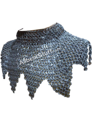 Round Riveted Aluminum Chain Mail Collar Small