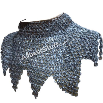 Round Riveted Aluminum Chain Mail Collar Small