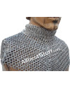 Medieval Aluminum 6 in 1 Ring Chain Mail Collar High Neck image 15