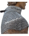 Medieval Aluminum 6 in 1 Ring Chain Mail Collar High Neck image 21