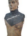 Medieval Aluminum 6 in 1 Ring Chain Mail Collar High Neck image 18