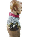 Aluminum Flat Dome Riveted Maille Collar High Neck image 2