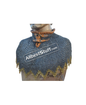 Chain Mail Collar 6 MM Round Riveted with Alternating Solid