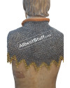 Chain Mail Collar 6 MM Round Riveted with Alternating Solid image 3