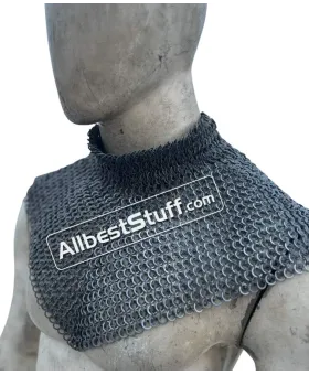 Chainmail Wedge Riveted High Neck Collar 6 in 1 Ring