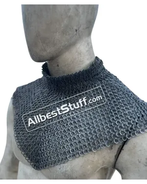 Chainmail Wedge Riveted High Neck Collar 6 in 1 Ring