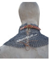 Flat Riveted Solid Chain Maille Gorget image 3