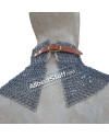Flat Riveted Solid Chain Maille Gorget image 6