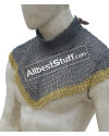 Medieval Aluminum 6 in 1 Ring Chain Mail Collar High Neck image 4