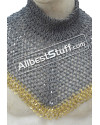 Medieval Aluminum 6 in 1 Ring Chain Mail Collar High Neck image 5