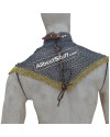 Medieval Aluminum 6 in 1 Ring Chain Mail Collar High Neck image 8