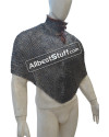 Medieval Titanium Chainmail Bishop Mantle 9 MM Flat Dome Pin Riveted image 8