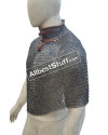 Medieval Titanium Chainmail Bishop Mantle 9 MM Flat Dome Pin Riveted image 1