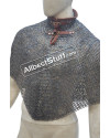 Medieval Titanium Chainmail Bishop Mantle 9 MM Flat Dome Pin Riveted image 4