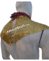 Solid Brass 6 in 1 Ring Medieval Maille Collar High Neck image 4