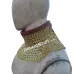 Solid Brass 9 MM Flat Dome Pin Riveted High Neck Chainmail Collar