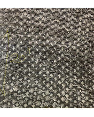 20 X 40 inch Dome Riveted 18 G 9 MM Stainless Steel Chain Mail Sheet