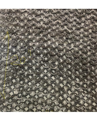 20 X 40 inch Dome Riveted 18 G 9 MM Stainless Steel Chain Mail Sheet
